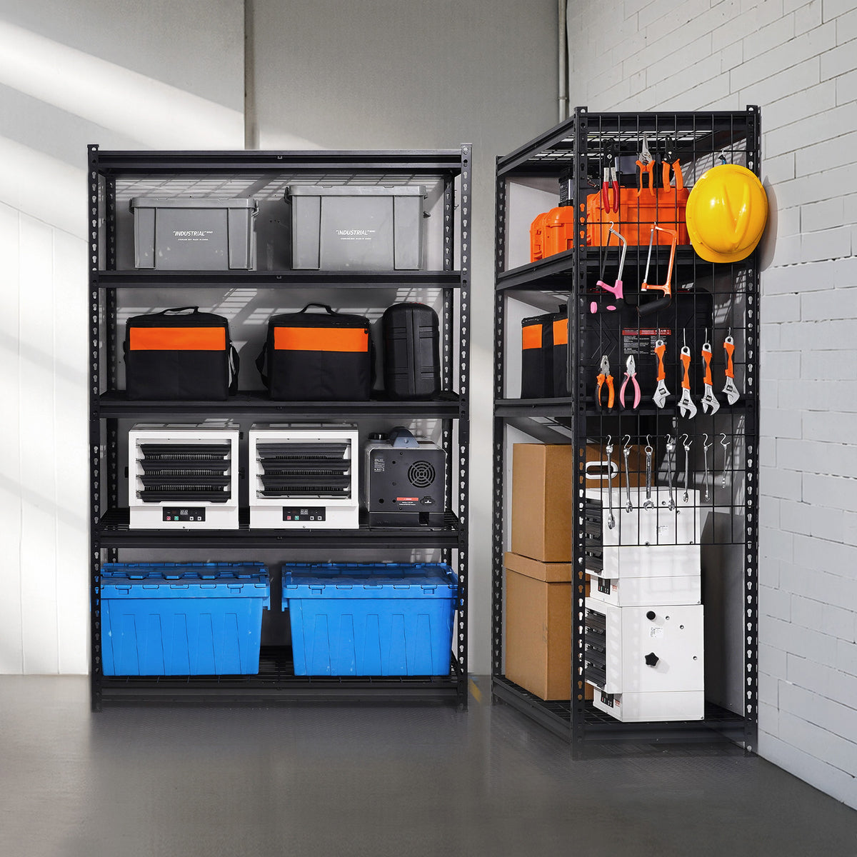 Heavy Duty 5 Tier Garage Shelving Units Stainless Steel