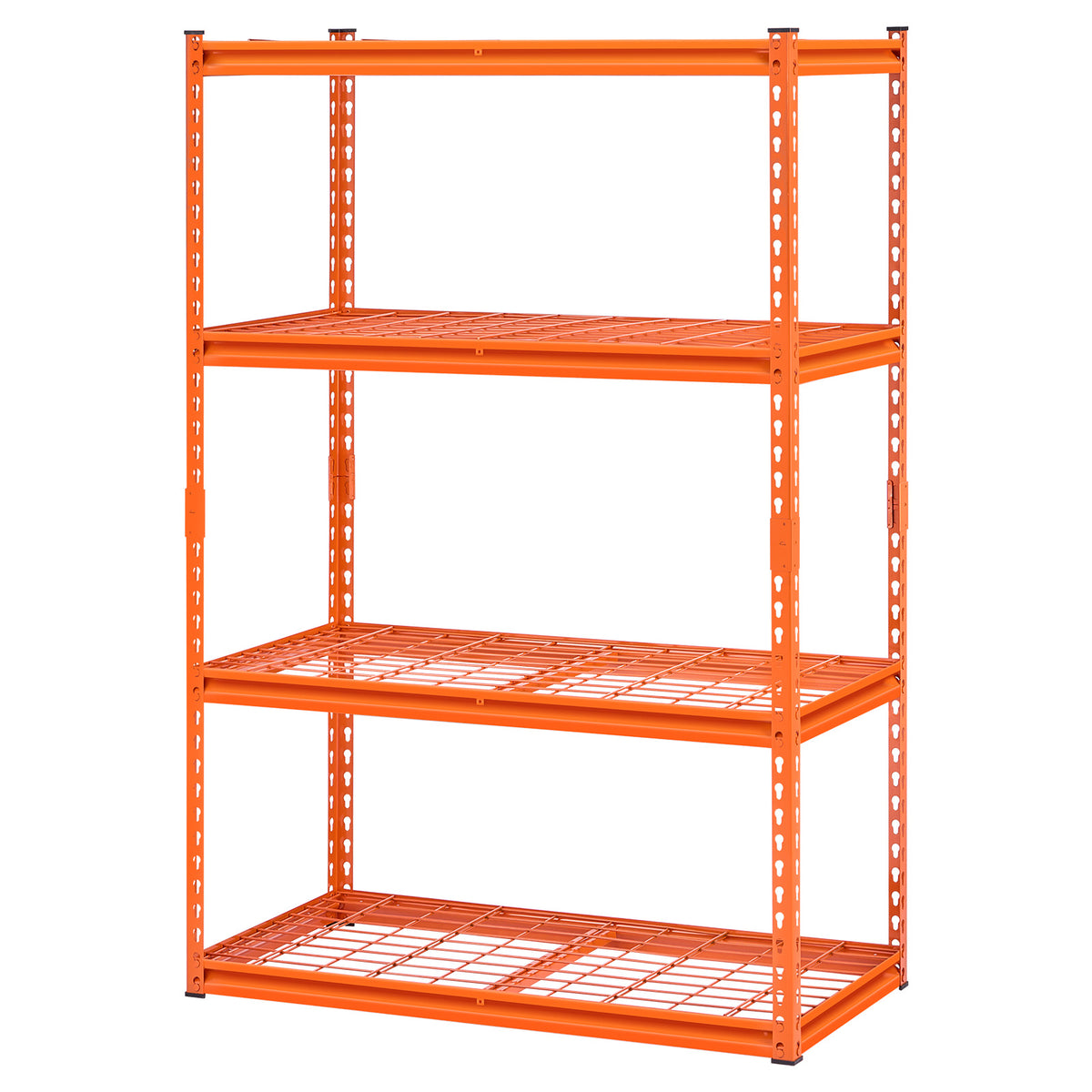 Heavy Duty Orange Steel Garage Shelving Units - 4 Tier Storage