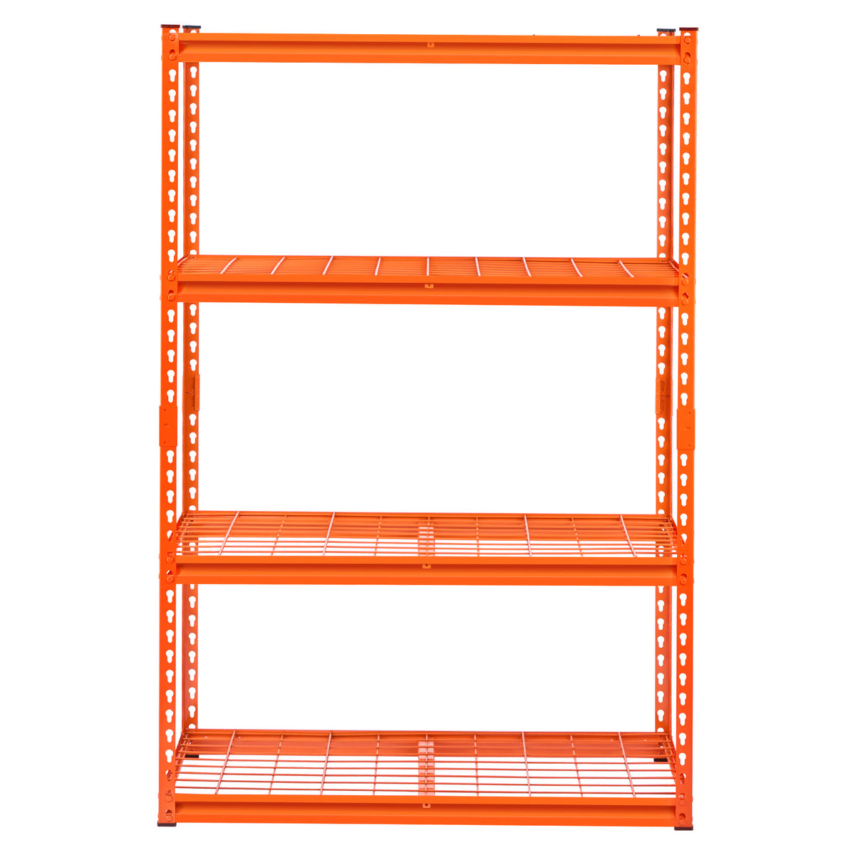 Heavy Duty Orange Steel Garage Shelving Units - 4 Tier Storage