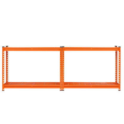 Heavy Duty Orange Steel Garage Shelving Units - 4 Tier Storage