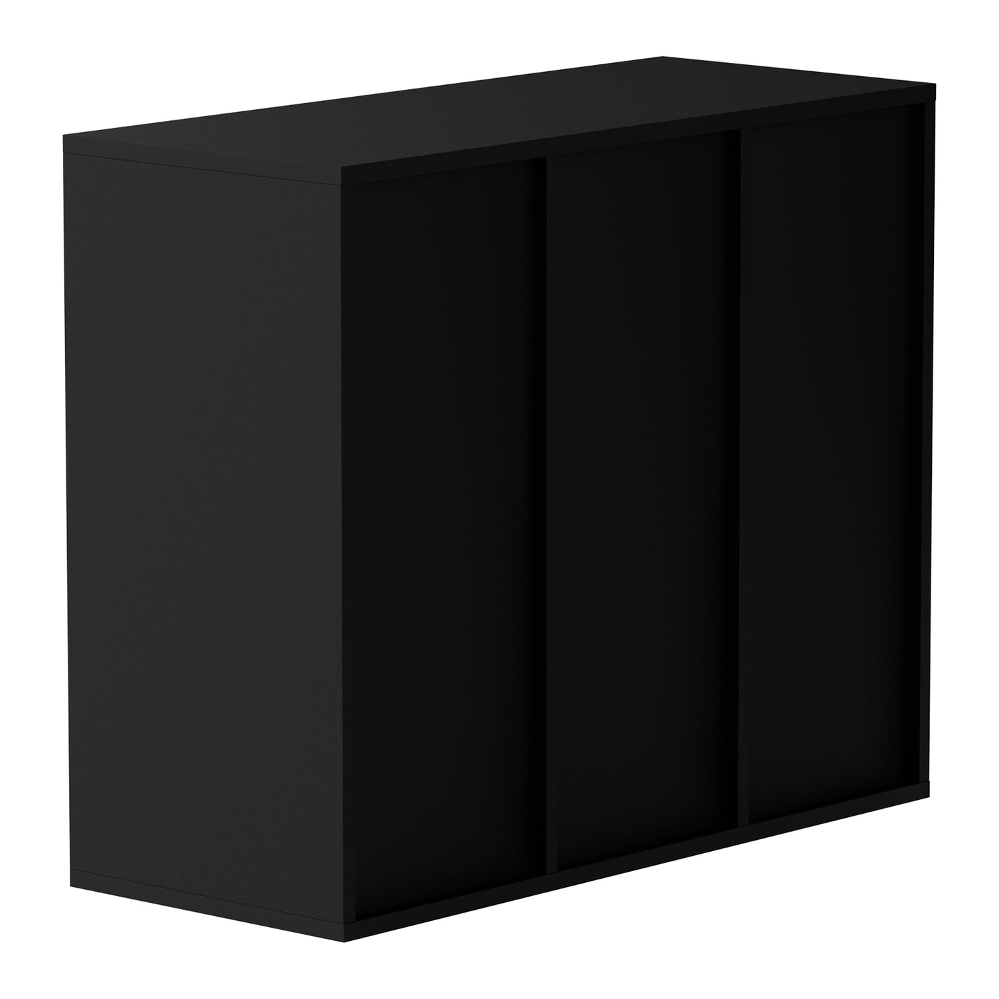 24 Compartment Black Wood File Sorter Organizer
