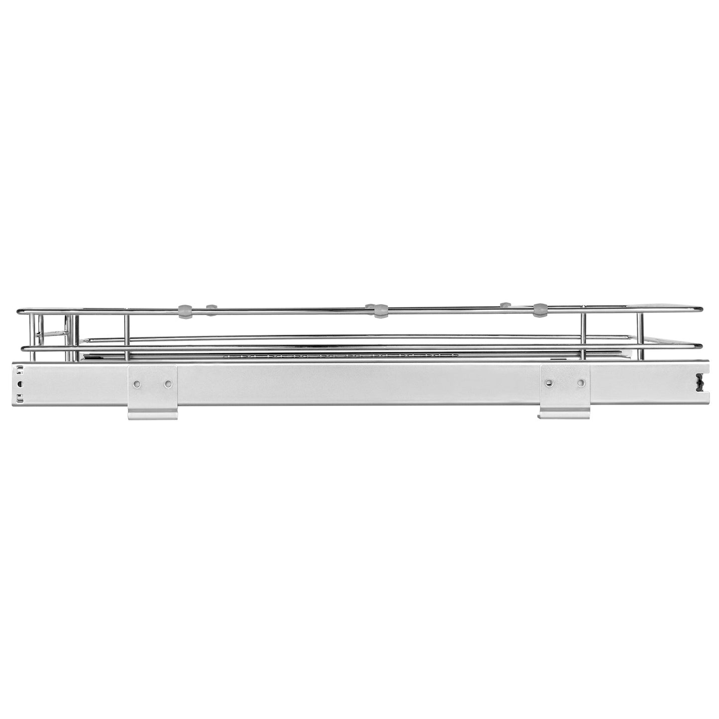 Silver Metal Pull Out Cabinet Organizer Shelf - 14" x 21" for Living Room