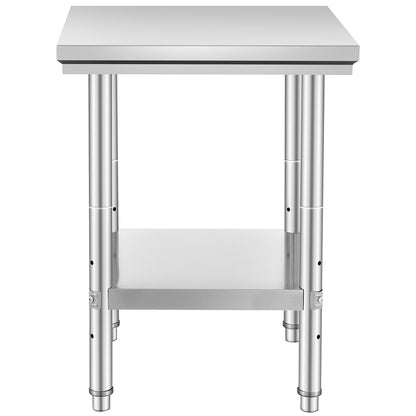 24 Inch Stainless Steel Kitchen Work Table - Steel Gray