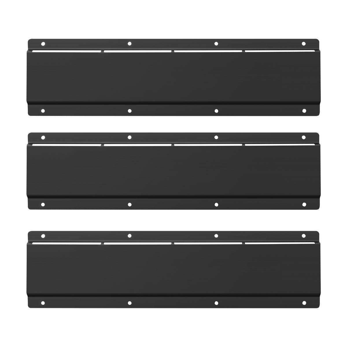 Red Polypropylene Wall Mounted Storage Bins - 12 Bins, 3 Rails for Living Room
