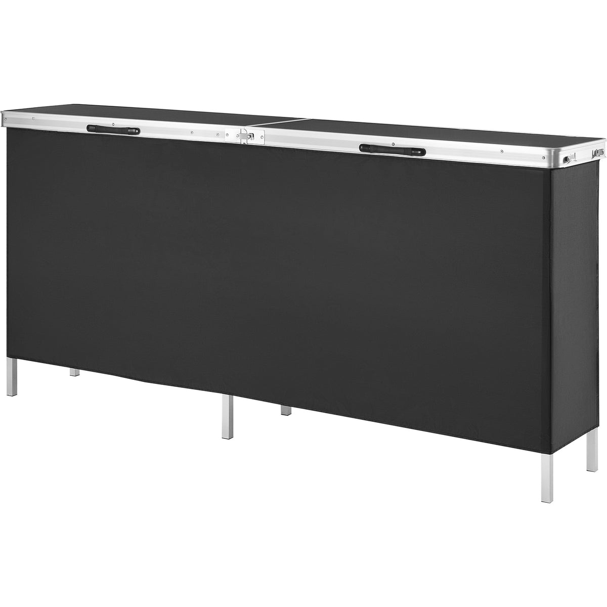 Black Aluminum Folding Trade Show Table - 77.95" Long