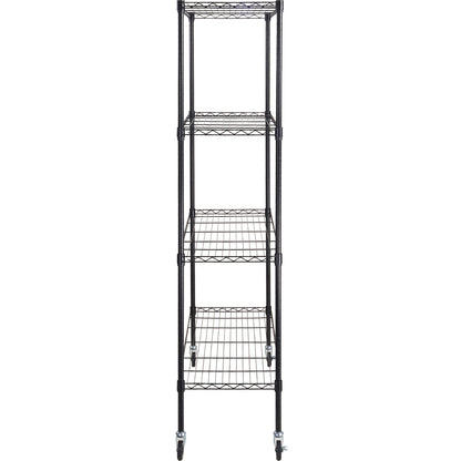 700 lb Heavy Duty Metal Shelving Unit - Silver Carbon Steel for Living Room