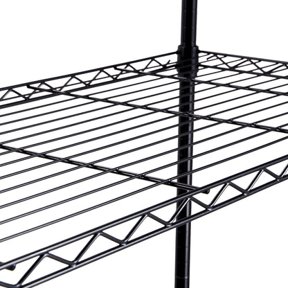 700 lb Heavy Duty Metal Shelving Unit - Silver Carbon Steel for Living Room