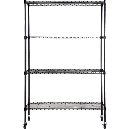 700 lb Heavy Duty Metal Shelving Unit - Silver Carbon Steel for Living Room
