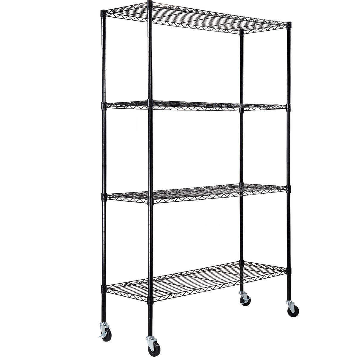 700 lb Heavy Duty Metal Shelving Unit - Silver Carbon Steel for Living Room