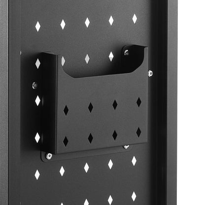 Large Black Rolling Book Cart - 3 Tier Storage Shelf