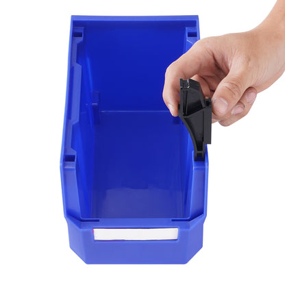 Blue & Red Stackable Storage Bins - 12 Pack for Living Room