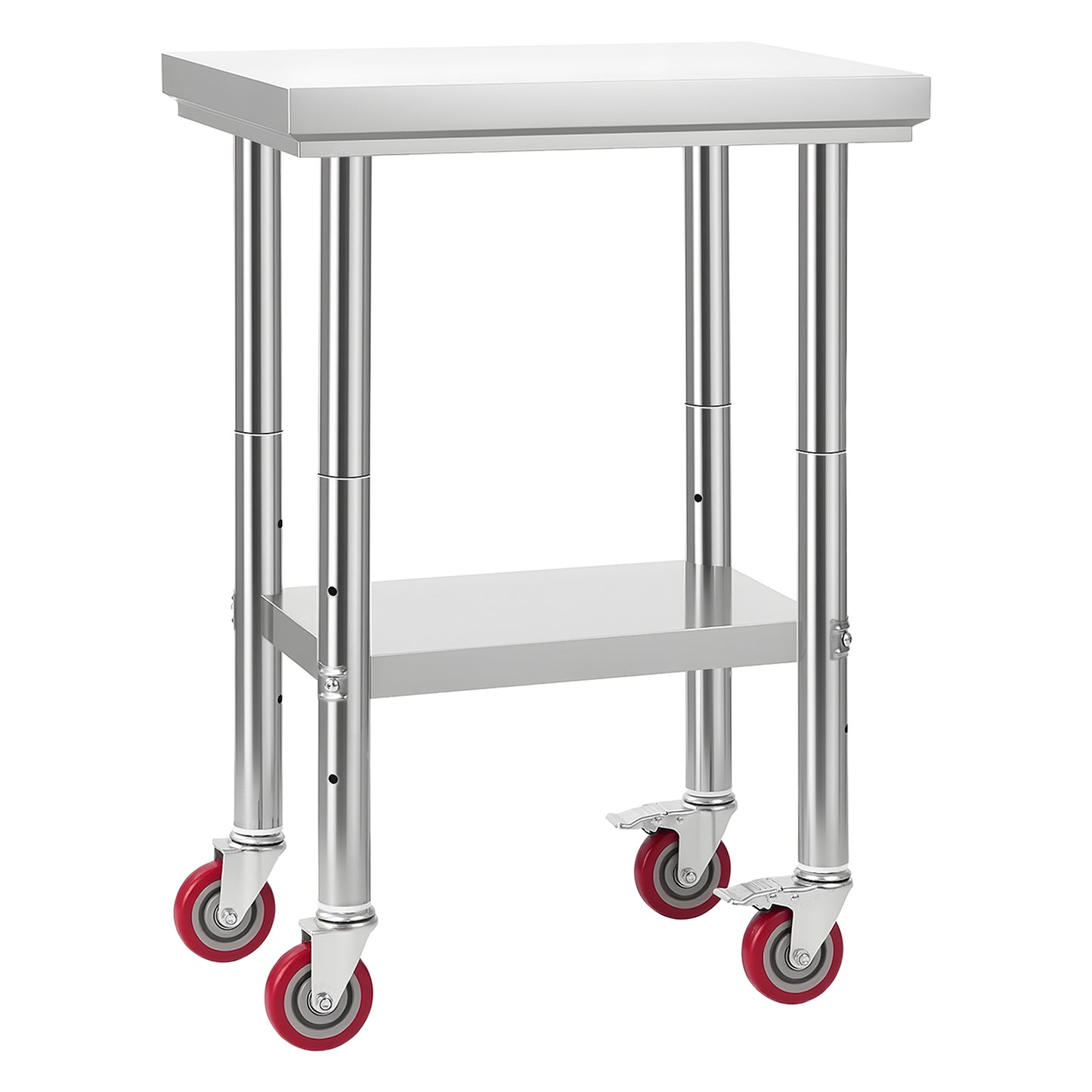 Stainless Steel Prep Table - 24 x 18 Inch Adjustable Workstation