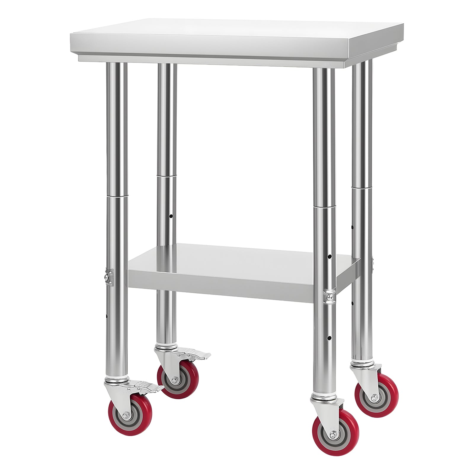 Stainless Steel Prep Table - 24 x 18 Inch Adjustable Workstation