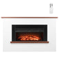 65.5 inch Freestanding Fireplaces, 1500W 5120BTU Fake Electric Fireplace Stove Heater with Mantel, Overheating Protection, Adjustable Flames,Timer, Remote, for Living Room,Bedroom