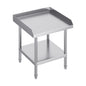 Stainless Steel Work Table, 24 x 24 x 26 Inch Commercial Food Prep Worktable, 3-Sided Backsplash Heavy Duty Prep Worktable, Metal Work Table with Adjustable Height for Restaurant Home Hotel