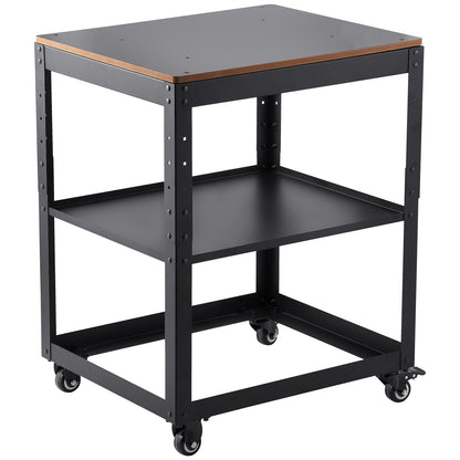 Planer Stand, 100 lbs / 45 kg heavy loads, Three-Gear Height Adjustable Thickness Planer Table,with 4 Stable Casters & Storage Space, for most planers, saws, bench-top machines, power tools