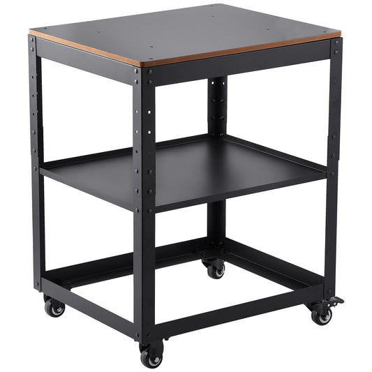 Planer Stand, 100 lbs / 45 kg heavy loads, Three-Gear Height Adjustable Thickness Planer Table,with 4 Stable Casters & Storage Space, for most planers, saws, bench-top machines, power tools