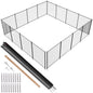 Pool Fence, 4 x 48 FT Pool Fences for Inground Pools, Removable Child Safety Pool Fencing, Easy DIY Installation Swimming Pool Fence, 340gms Teslin PVC Pool Fence Mesh Protects Kids and Pets