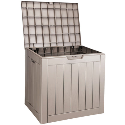 Outdoor Storage Box Resin Deck Box 31 Gallon Patio Waterproof Organizer