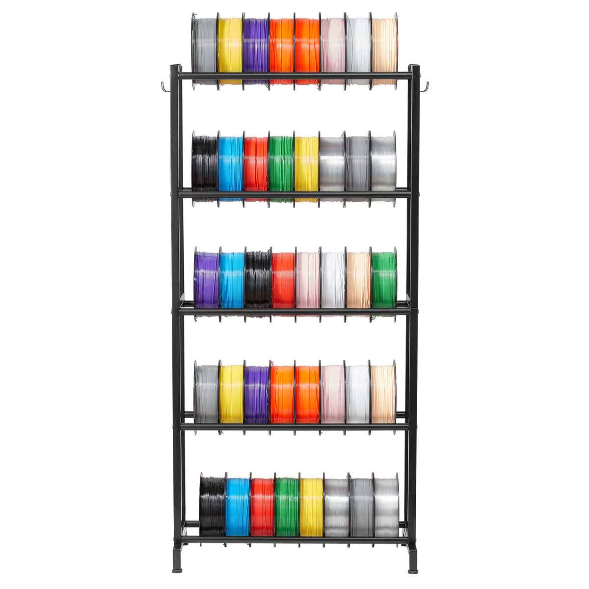 5 Tier Filament Storage Rack - Carbon Steel for Living Room