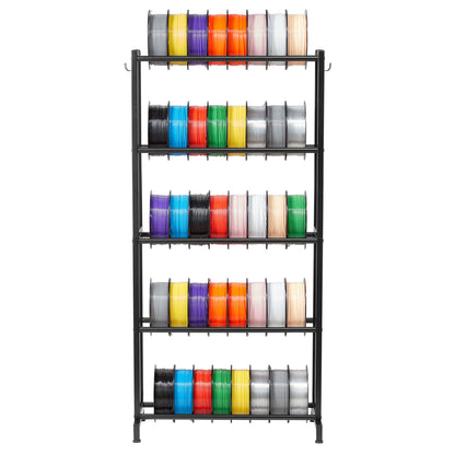 5 Tier Filament Storage Rack - Carbon Steel for Living Room