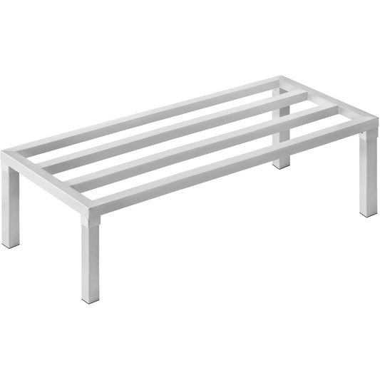 Aluminum Dunnage Rack,48in x 20in Commercial Food Floor Rack, 12in Off the Floor, 1800 lbs Capacity All-Welded Aluminum Storage Rack, for Storage in Restaurants, Kitchens, Garages and Vehicles