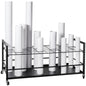Blueprint Storage Rack, 50 Slots Blueprint Holder with Wheels, Mobile Metal Blueprint Storage Cart for Construction Plan Map Poster Architectural, Roll File Holder for Home, Office, School
