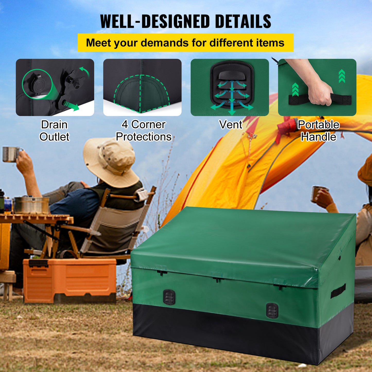 150 Gallon Waterproof Patio Deck Box for Garden Storage