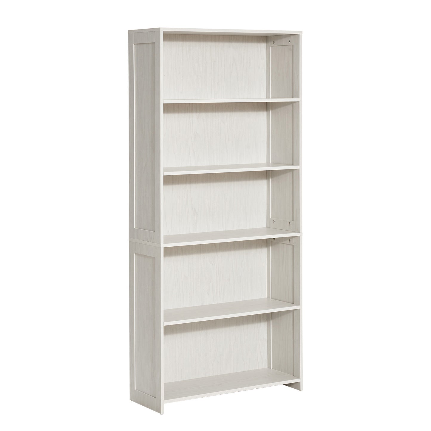 5 Tiers Wide Bookshelf, 68 in Wooden Open Bookcase with Display Storage Organizer Shelf, Freestanding Tall Display Floor Bookcase Bookshelf for Library, Bedroom, Living Room, Office, White