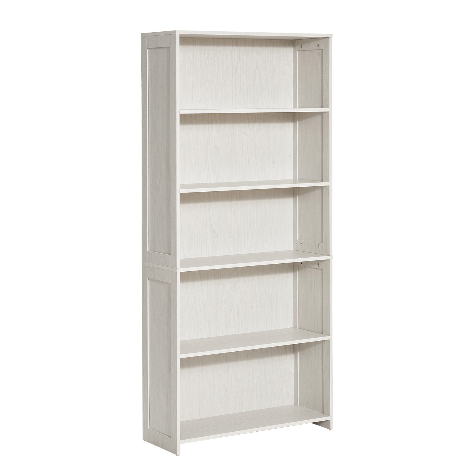5 Tiers Wide Bookshelf, 68 in Wooden Open Bookcase with Display Storage Organizer Shelf, Freestanding Tall Display Floor Bookcase Bookshelf for Library, Bedroom, Living Room, Office, White