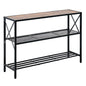 Narrow Console Table, 41.7 Inch Entryway Table, 3-Tier Hallway Table, Sofa Table with Metal Frame, Console Tables for Entryway, Hallway, Living Room & Bedroom
