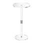 Acrylic Drink Table, Clear End Table Round Top with Solid Post, Modern Acrylic Cake Table Stand, Transparent Side Desk for Coffee, Drink, Food, Snack, Easy Assembly, 10 x 10 x 21.3 in (Clear)