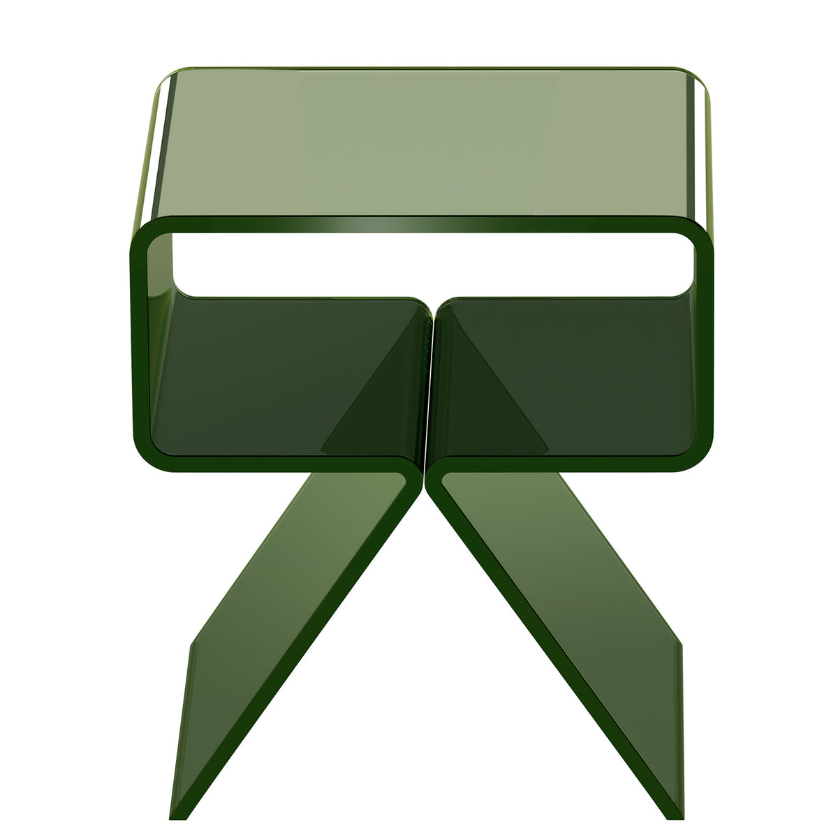 Acrylic Nightstand Side Table - Green, Storage Shelf Desk