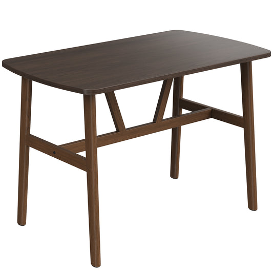 Dining Table for 4-6 Person, Rectangular Wood Kitchen Table, Modern Dinner Table with Sturdy Metal Frame for Dining Room, Kitchen, 47.2 inch, Dark Walnut