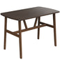Dining Table for 4-6 Person, Rectangular Wood Kitchen Table, Modern Dinner Table with Sturdy Metal Frame for Dining Room, Kitchen, 47.2 inch, Dark Walnut