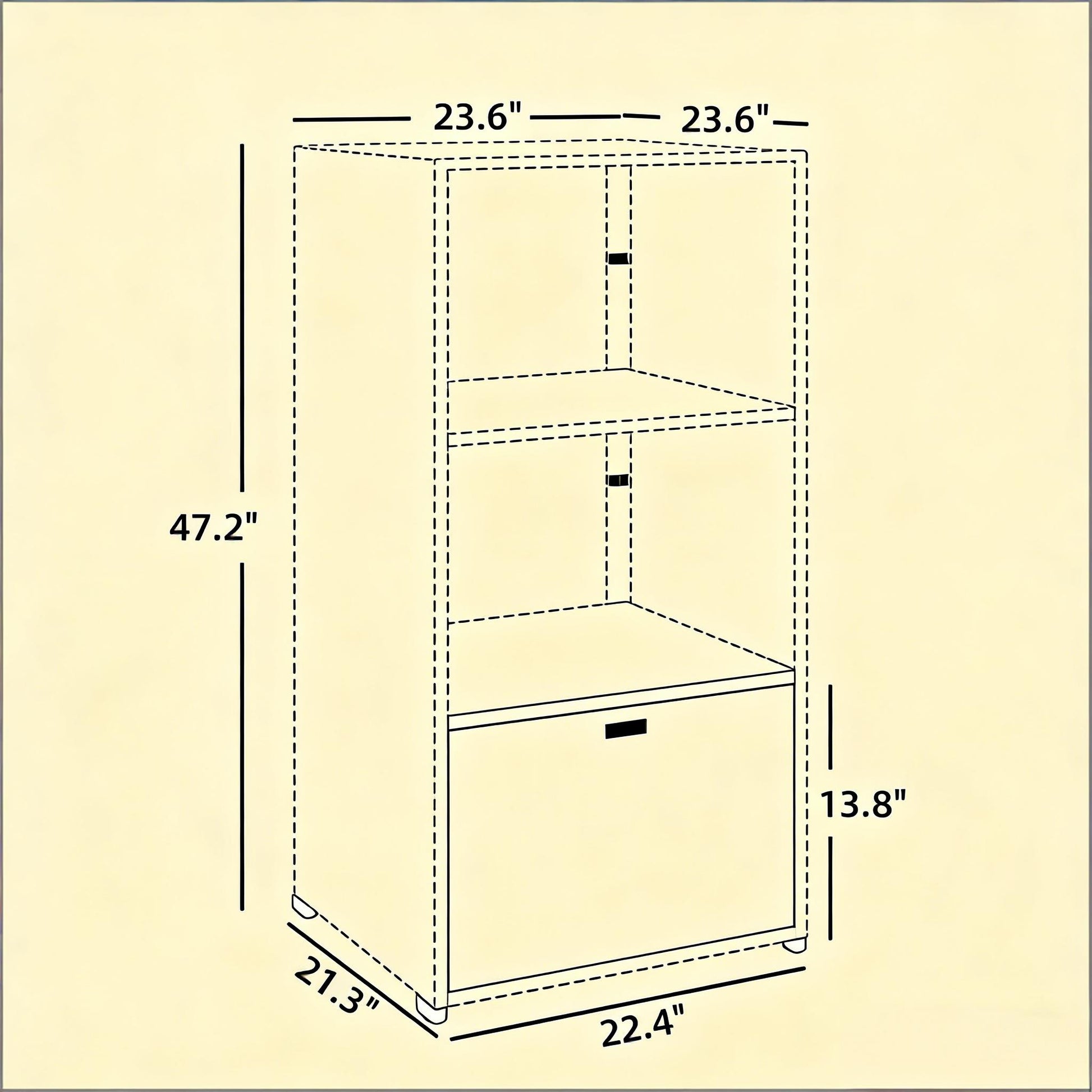 Rattan Deck Box - 2-Shelf Storage Organizer, Grayish