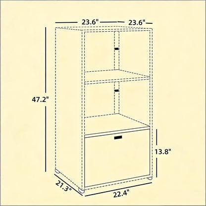 Rattan Deck Box - 2-Shelf Storage Organizer, Grayish
