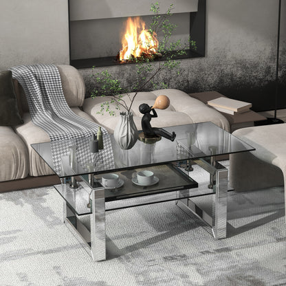 Silver Rectangular Desk and Chair Set - Office Furniture for Living Room