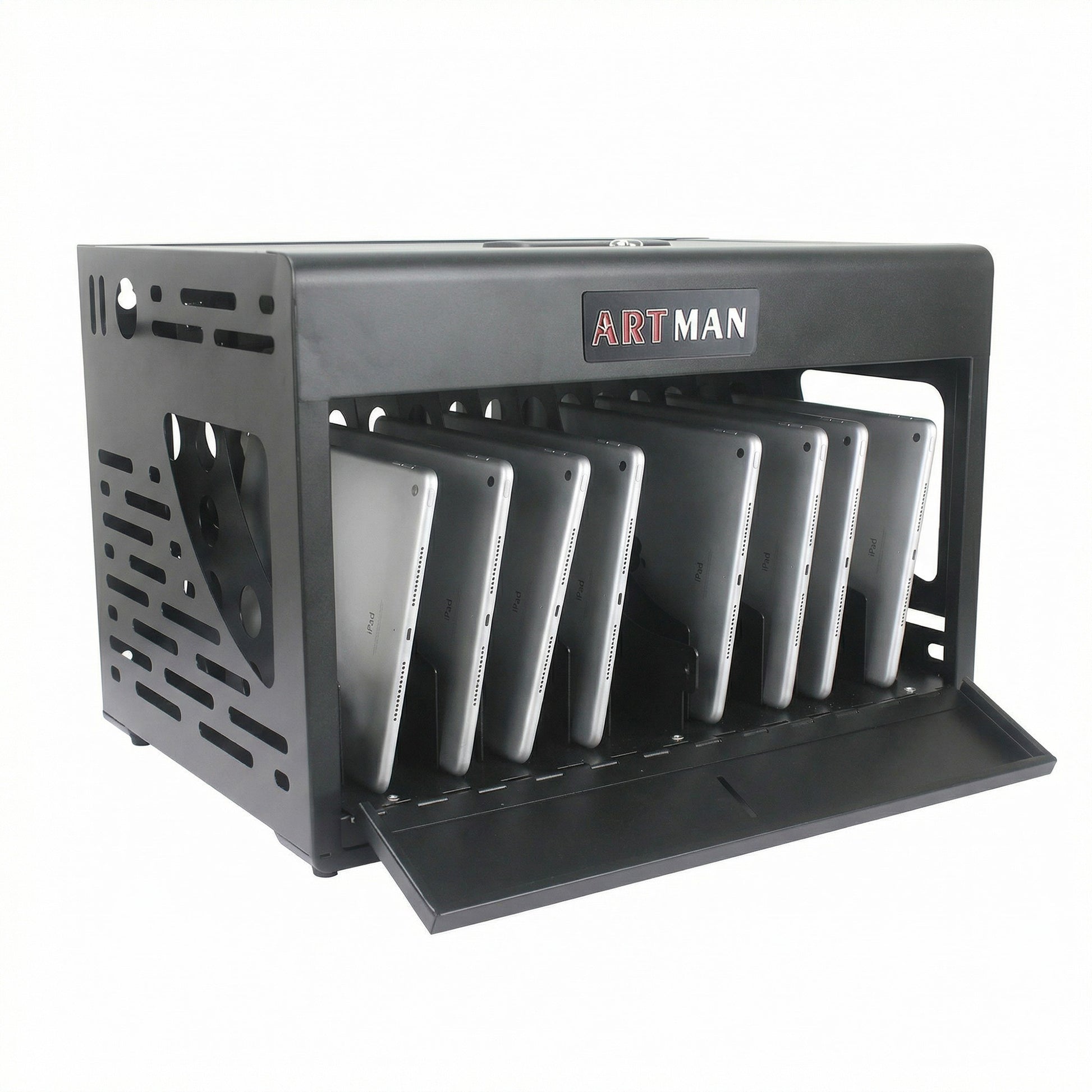 16 Bay Charging Cabinet for Laptop,Chromebook, Locking Charging Station-BLACK