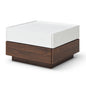 Rotating Coffee Table with 2 Drawers, High wood 2-Tier Center Table with Storage, Square Coffee Table with Swivel Tabletop for Living Room  (white and Walnut )