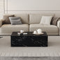 39.3*23.6*11.8 Inch Black Marble Texture MDF Coffee Table - Luxurious Design, Perfect Living Room Accent.Fashion texture design coffee table, suitable for various situations and scenes.W1151P234029