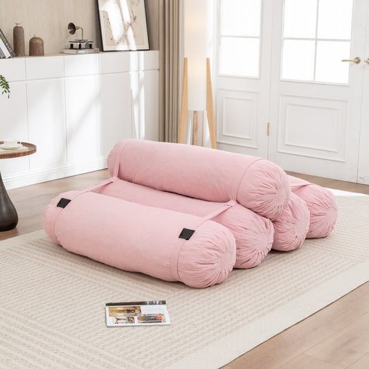 Adjustable Floor Sofa, Corduroy Lazy Sofa with Adjustable Straps for Versatile Configurations, Multi-Person Leisure Chair, Suitable for Living Room, Bedroom and More