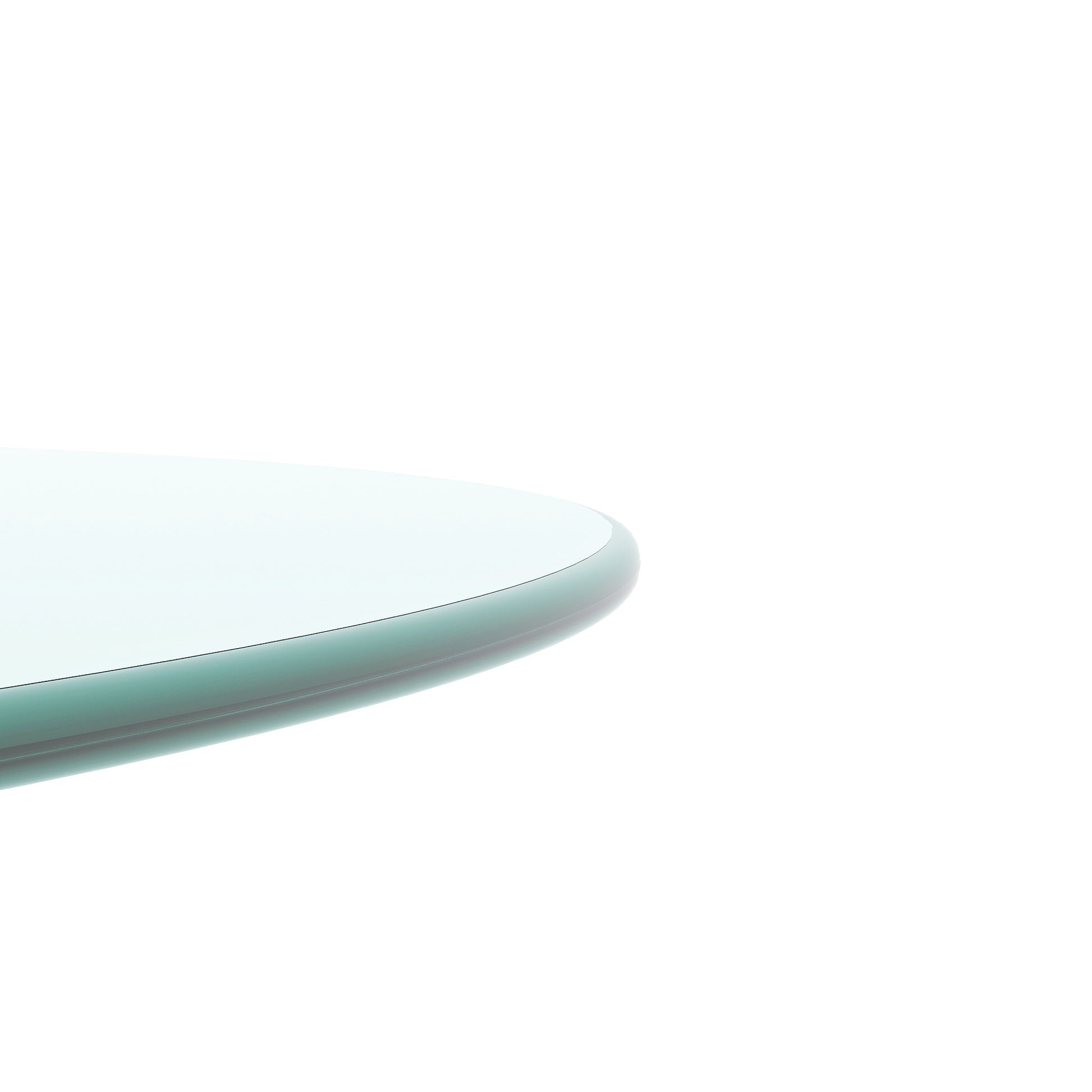 20 Inch Round Glass Table Top - Clear Glass for Living Room