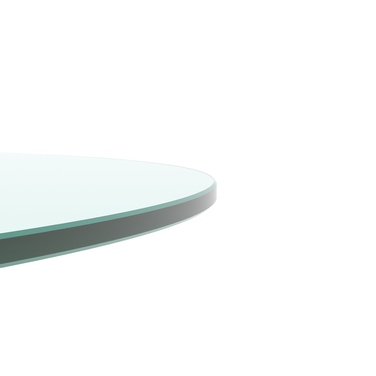20 Inch Round Glass Table Top - Clear Glass for Living Room