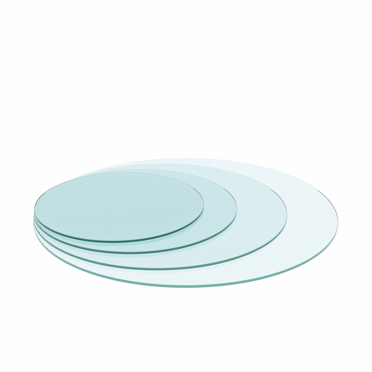 20 Inch Round Glass Table Top - Clear Glass for Living Room
