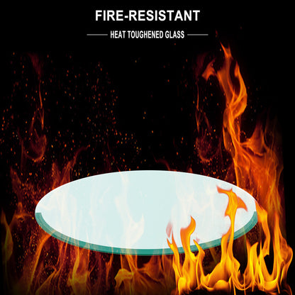 20 Inch Round Glass Table Top - Clear Glass for Living Room