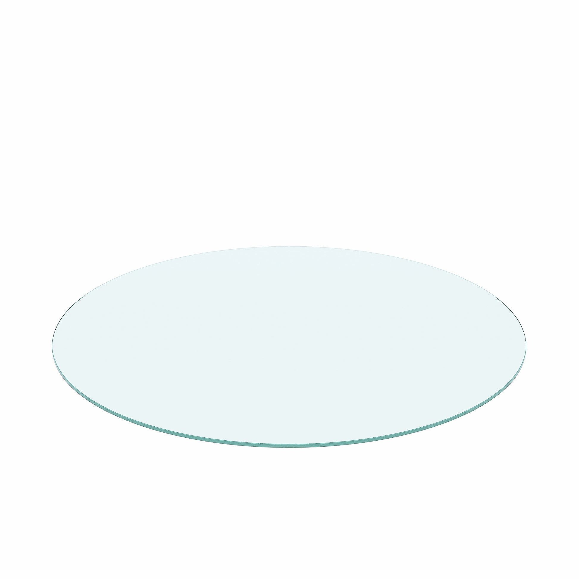 20" Inch Round Tempered Glass Table Top Clear Glass 1/4" Inch Thick Flat Polished Edge