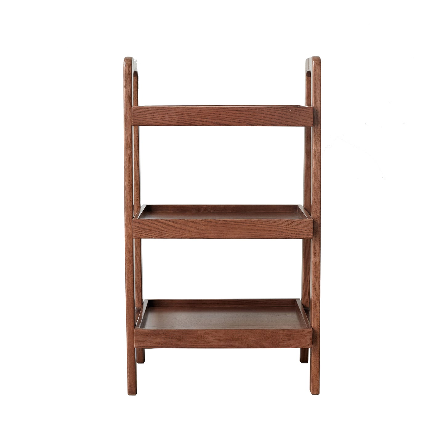 Walnut Color Oak Storage Bench, 3-Tier Beech Wood Shoe Rack for Entryway, Premium Storage Organizer for Bathroom, Living Room, Bedroom, Hallway, Patio, Kitchen