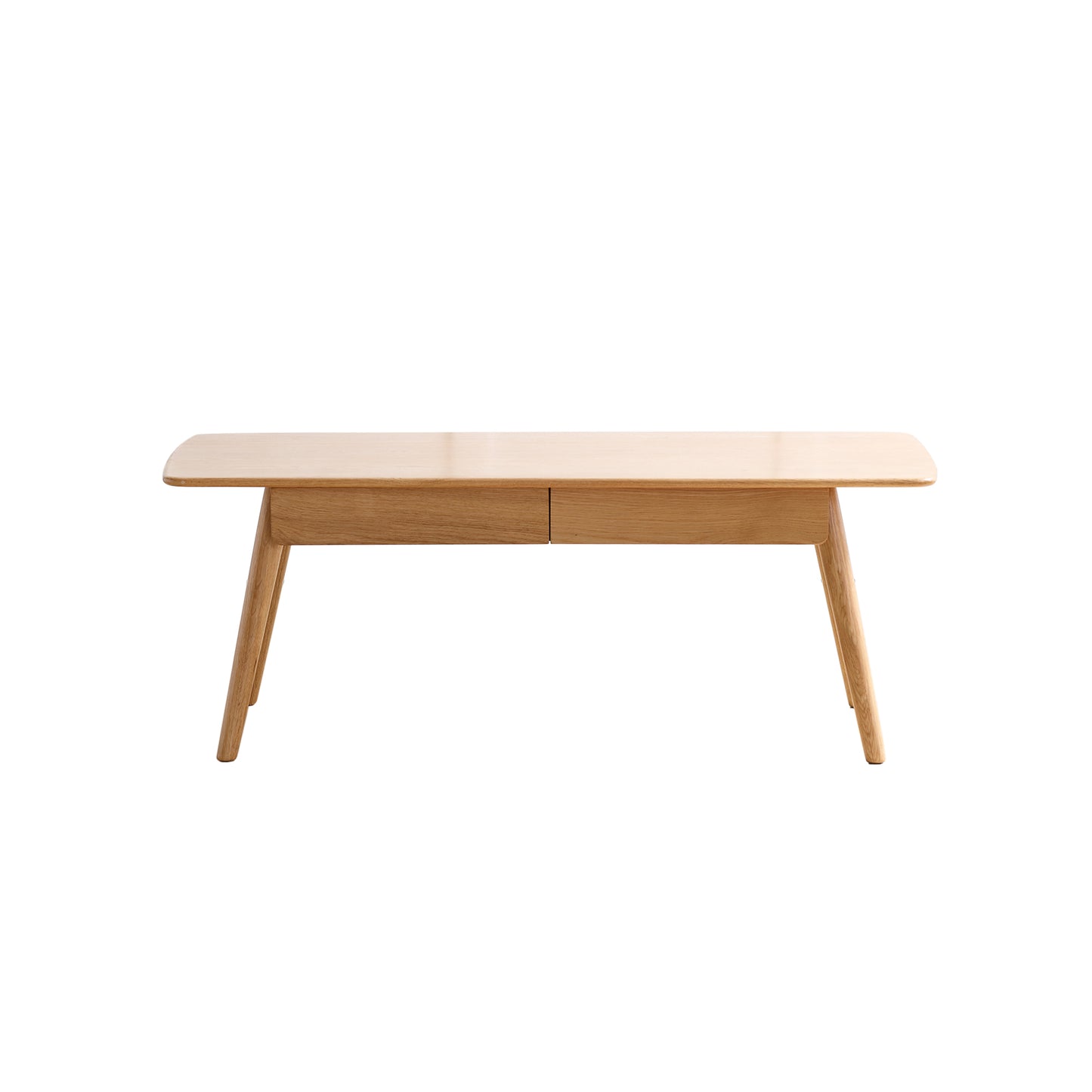 120cm Oak Rectangular Coffee Table with Drawers for Living Room