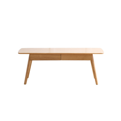 120cm Oak Rectangular Coffee Table with Drawers for Living Room